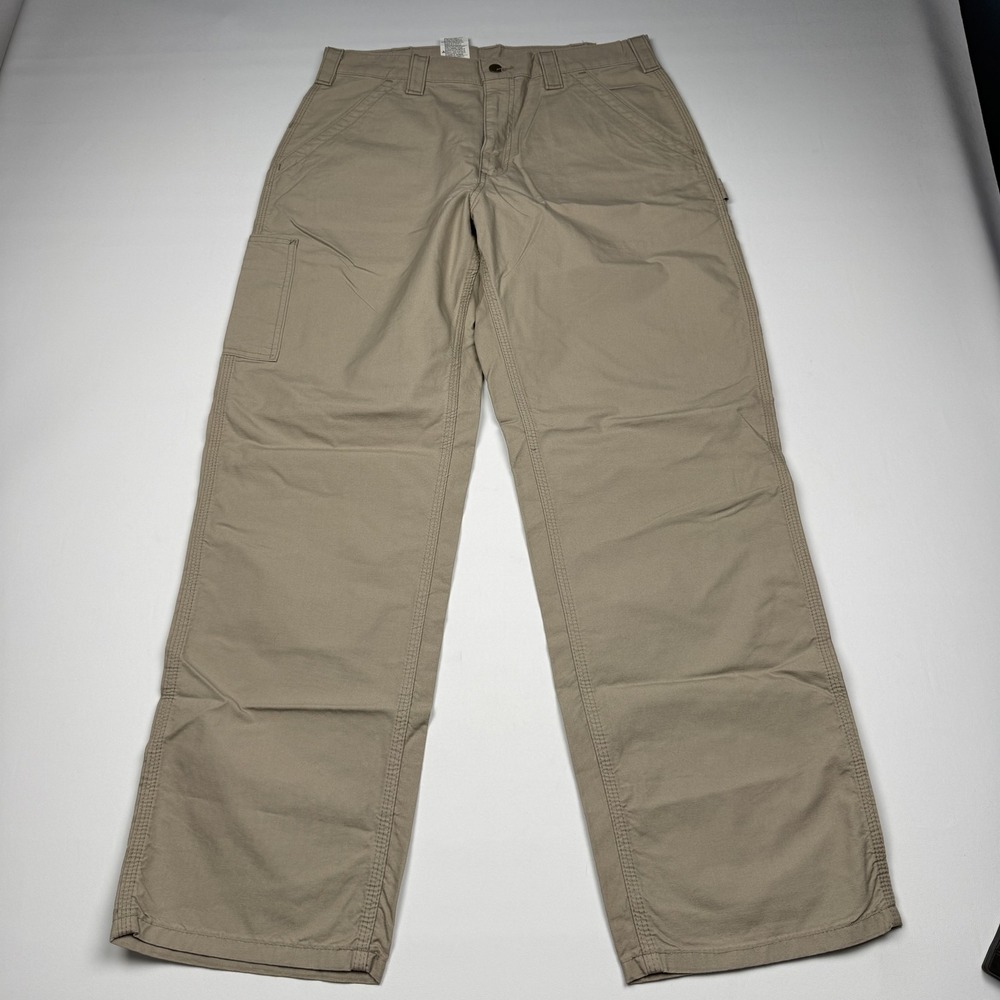 Carhartt Pants Mens 34x32 B151 TAN Canvas Dungaree Carpenter Beige Workwear